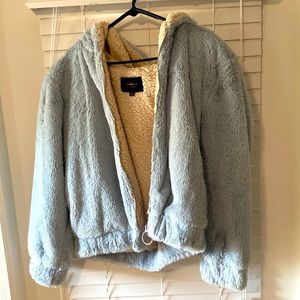 Light Blue Fur Snuggle Coat